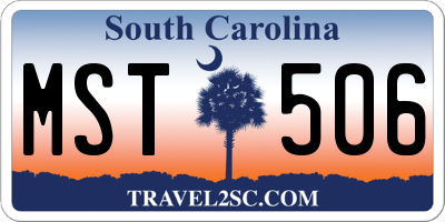 SC license plate MST506