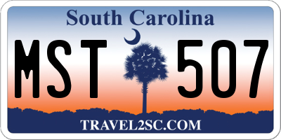 SC license plate MST507