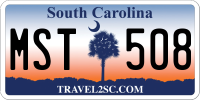 SC license plate MST508