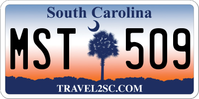 SC license plate MST509