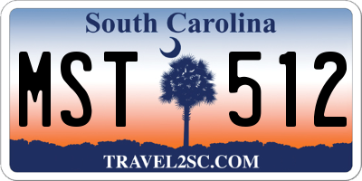 SC license plate MST512