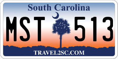 SC license plate MST513