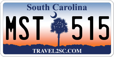 SC license plate MST515