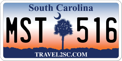 SC license plate MST516