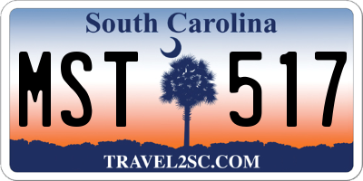 SC license plate MST517