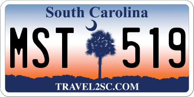 SC license plate MST519