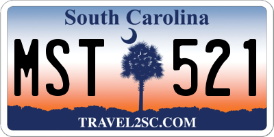 SC license plate MST521