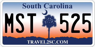 SC license plate MST525