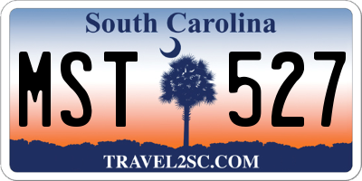 SC license plate MST527