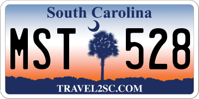 SC license plate MST528