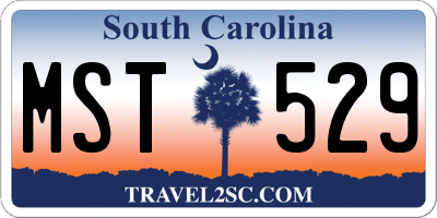 SC license plate MST529