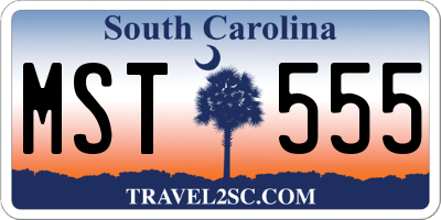 SC license plate MST555