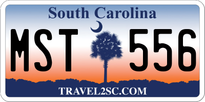 SC license plate MST556