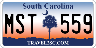 SC license plate MST559