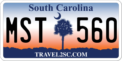 SC license plate MST560