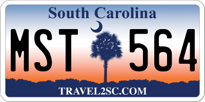 SC license plate MST564