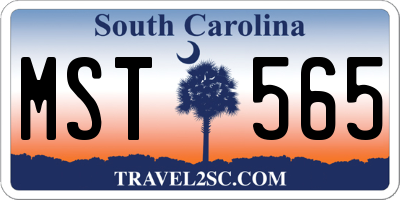 SC license plate MST565