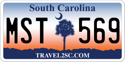 SC license plate MST569
