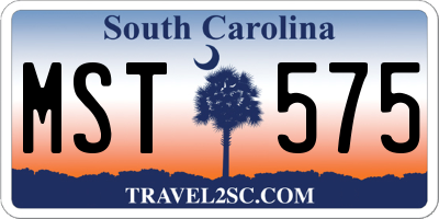 SC license plate MST575