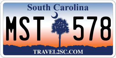 SC license plate MST578