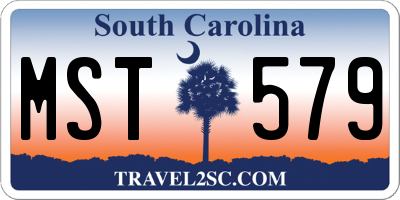 SC license plate MST579
