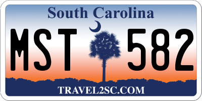 SC license plate MST582