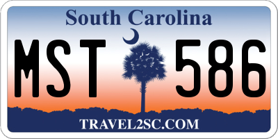 SC license plate MST586