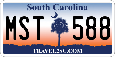 SC license plate MST588