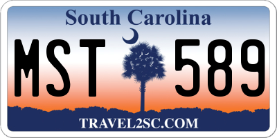 SC license plate MST589