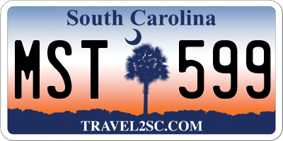 SC license plate MST599