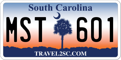 SC license plate MST601