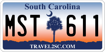 SC license plate MST611