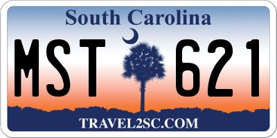 SC license plate MST621