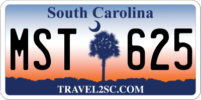 SC license plate MST625