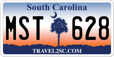 SC license plate MST628