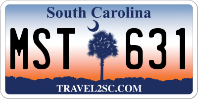 SC license plate MST631