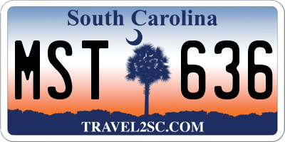 SC license plate MST636