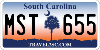 SC license plate MST655