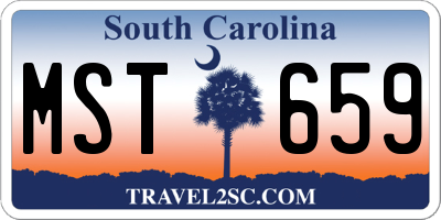 SC license plate MST659