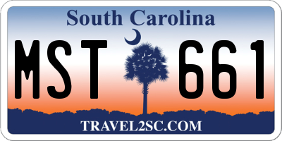 SC license plate MST661