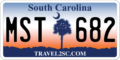 SC license plate MST682