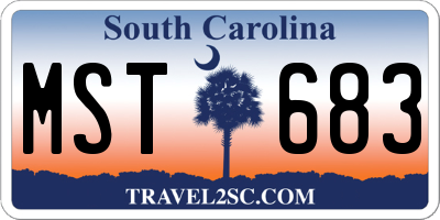 SC license plate MST683
