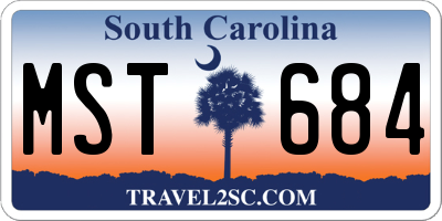 SC license plate MST684