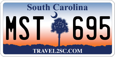SC license plate MST695