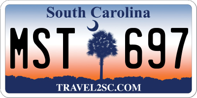 SC license plate MST697