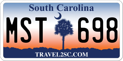 SC license plate MST698