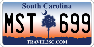 SC license plate MST699