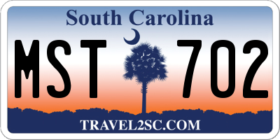 SC license plate MST702