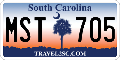 SC license plate MST705