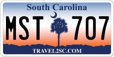 SC license plate MST707